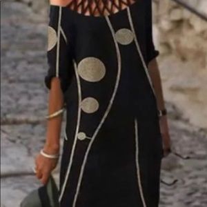 SOLD!!Cold-Shoulder Dress